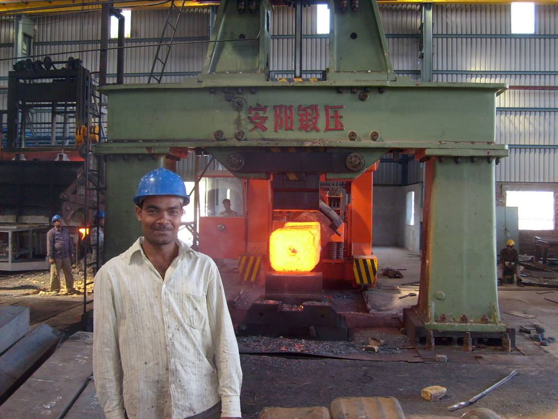 5T open die forging hydraulic hammer used in India