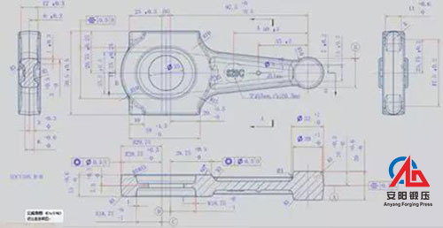 connecting rod die design drawing